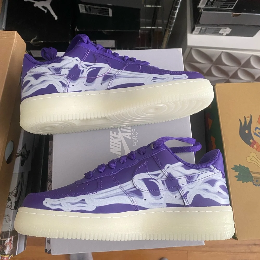 Nike Air Force 1 “Purple Skeleton” - Picture 1 of 5